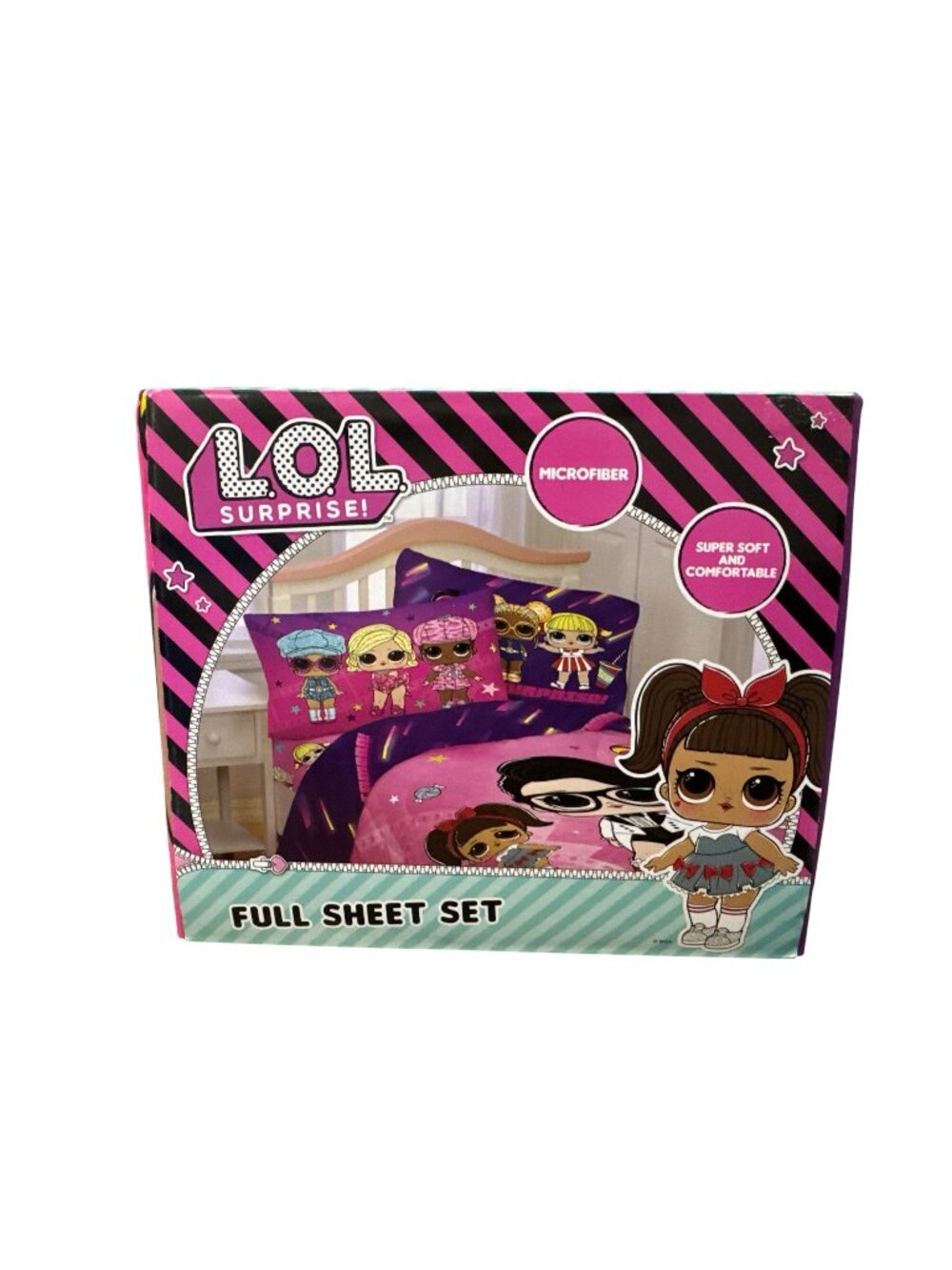 LOL Surprise Full Sheet Set Microfiber Bedding For Kids - Super Soft & Comfortab